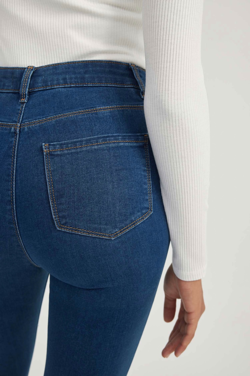 Women Blue High Waist Trousers