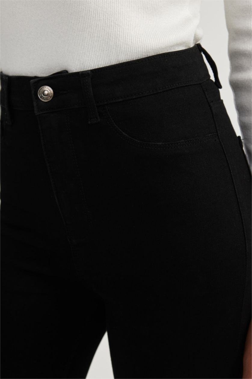 Women Black High Waist Trousers