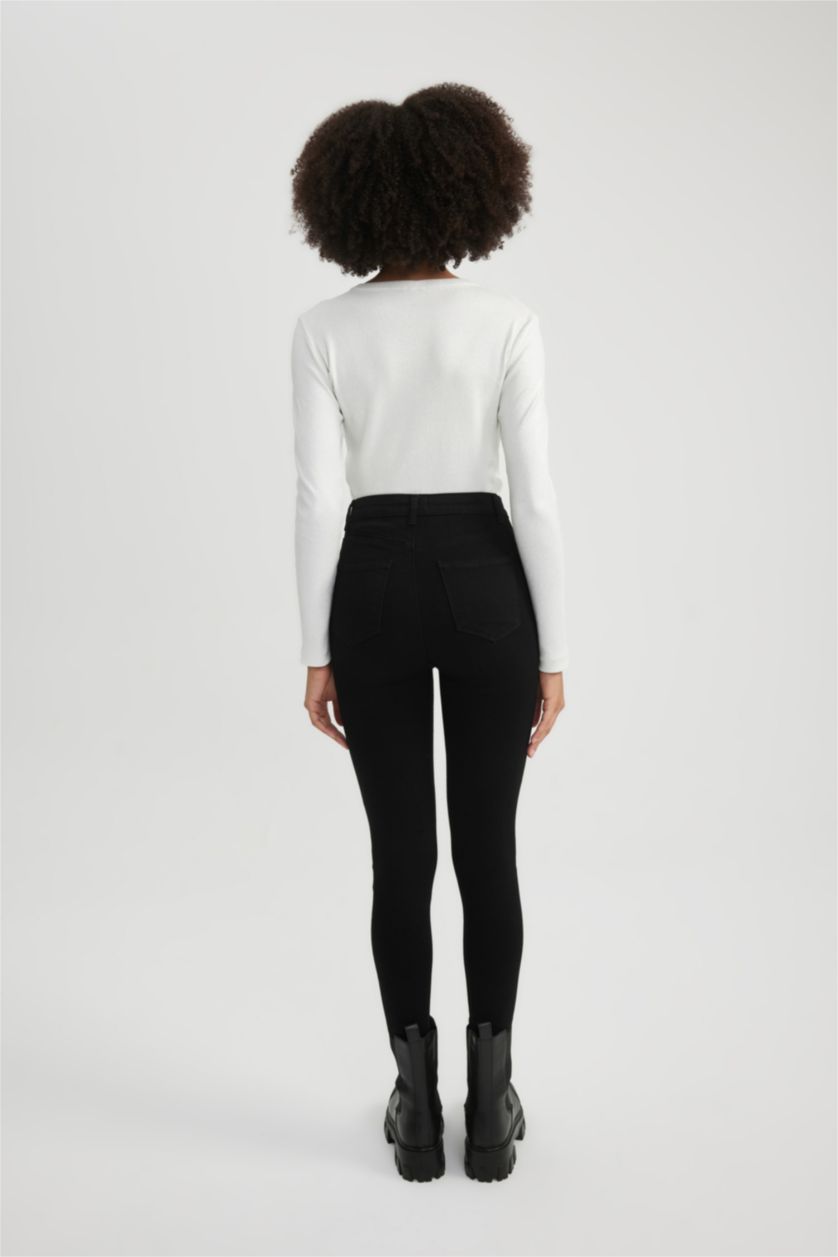 Women Black High Waist Trousers