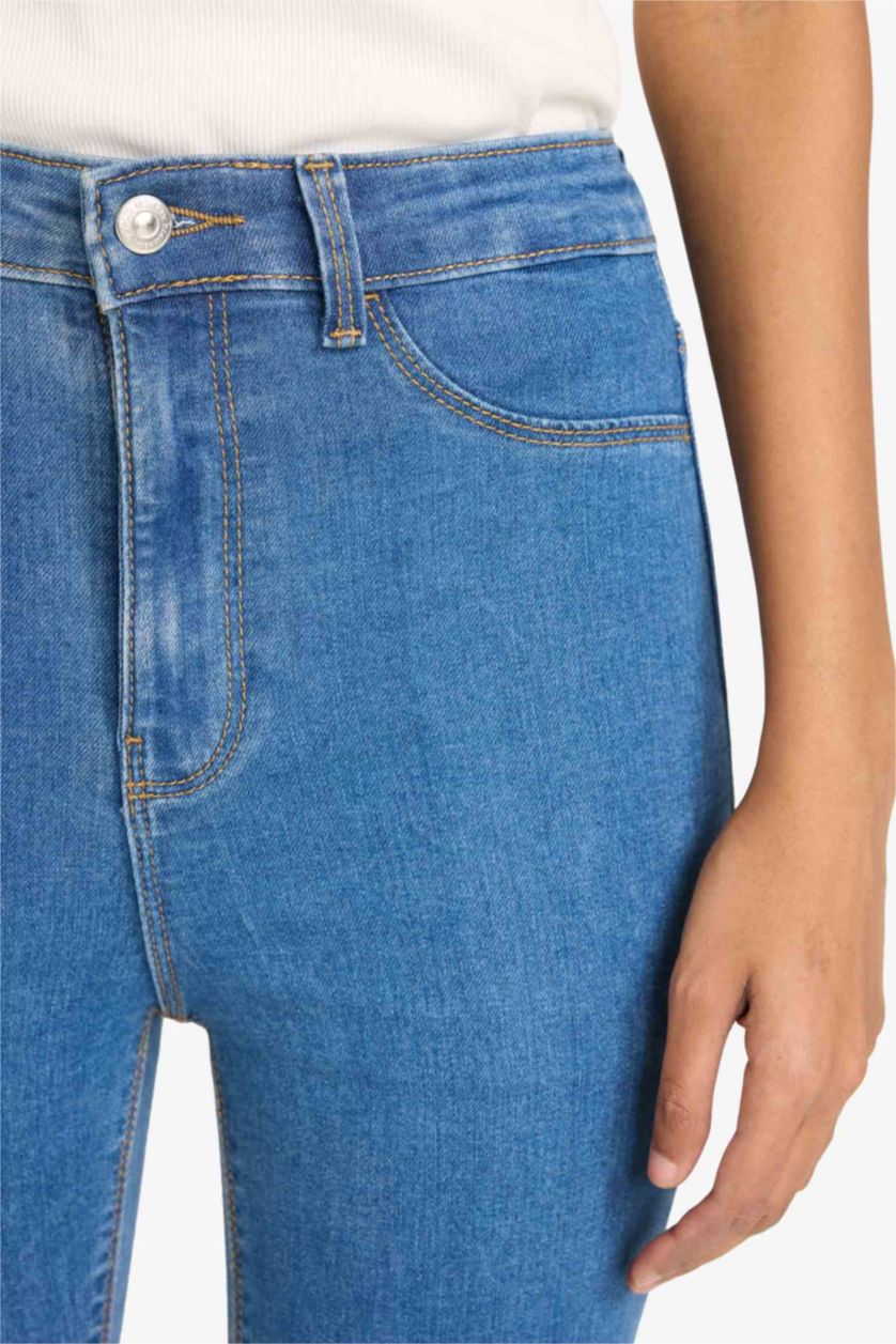 WOMAN Blue Jegging High Waist Ankle Length Skinny Jeans
