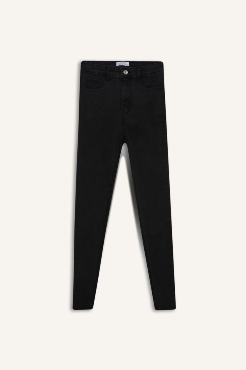 WOMAN Anthracite Jegging High Waist Ankle Length Skinny Leg Basic Jeans