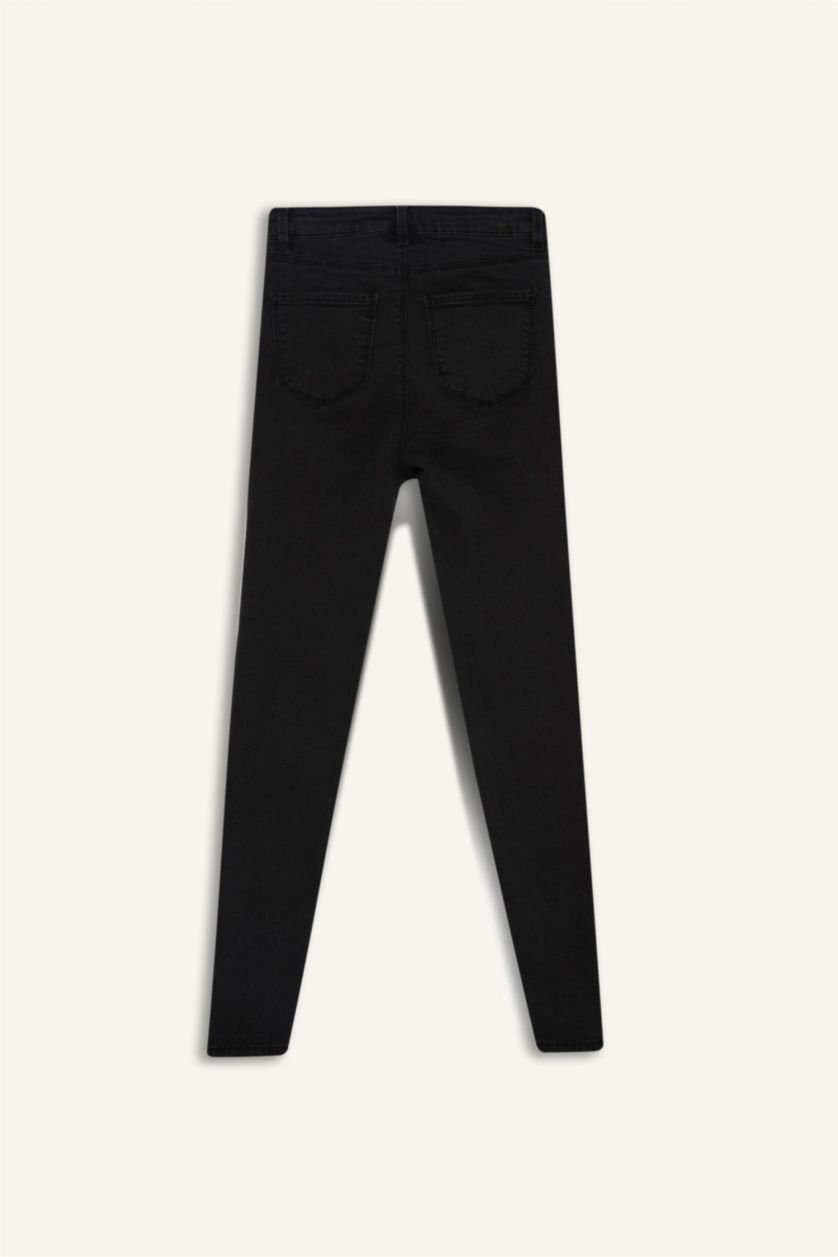 WOMAN Anthracite Jegging High Waist Ankle Length Skinny Leg Basic Jeans
