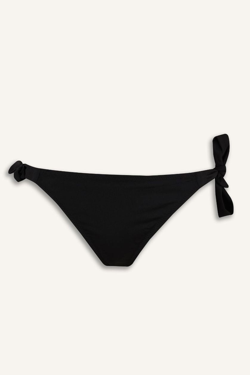 Woman Black Regular Fit Bikini Bottom