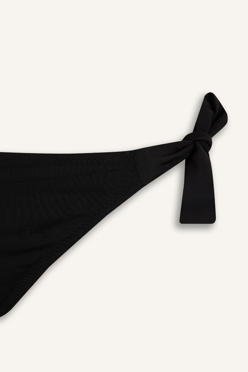 Woman Black Regular Fit Bikini Bottom