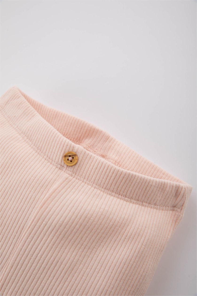 Baby Girl Light Pink Baby Girl Ribbed Camisole Leggings