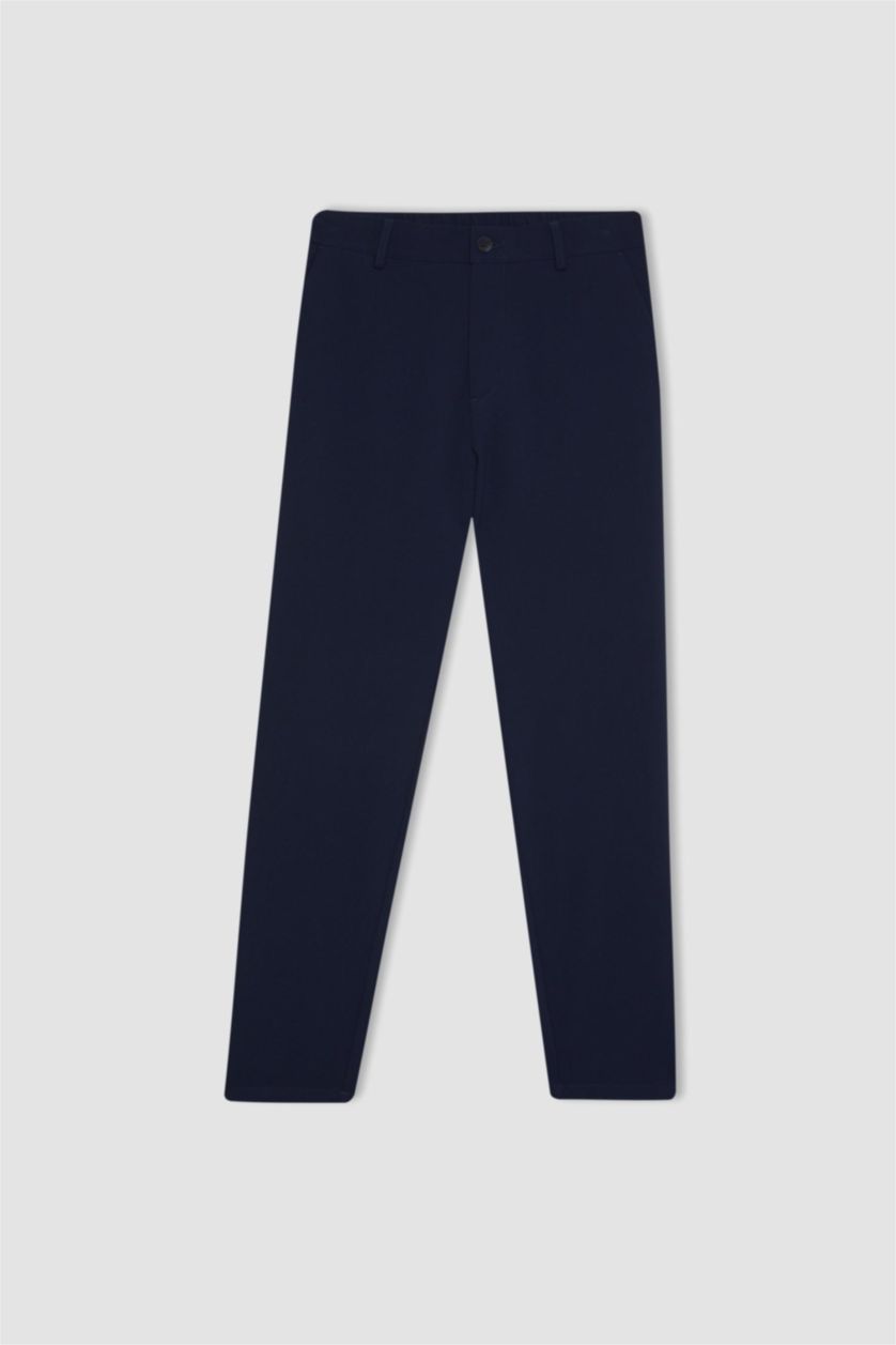 MAN NAVY Jogger Straight Leg Stretch Trousers