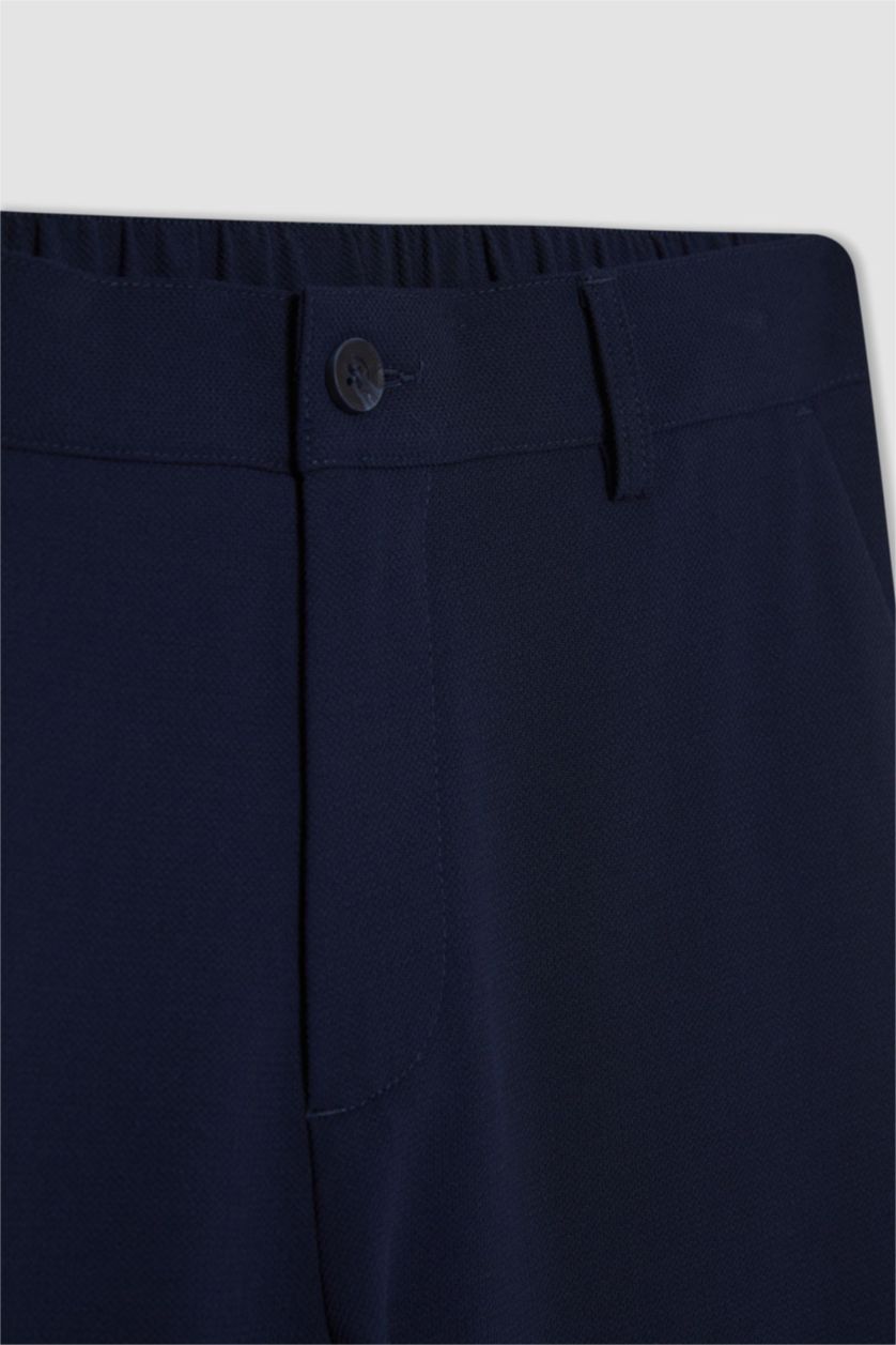 MAN NAVY Jogger Straight Leg Stretch Trousers