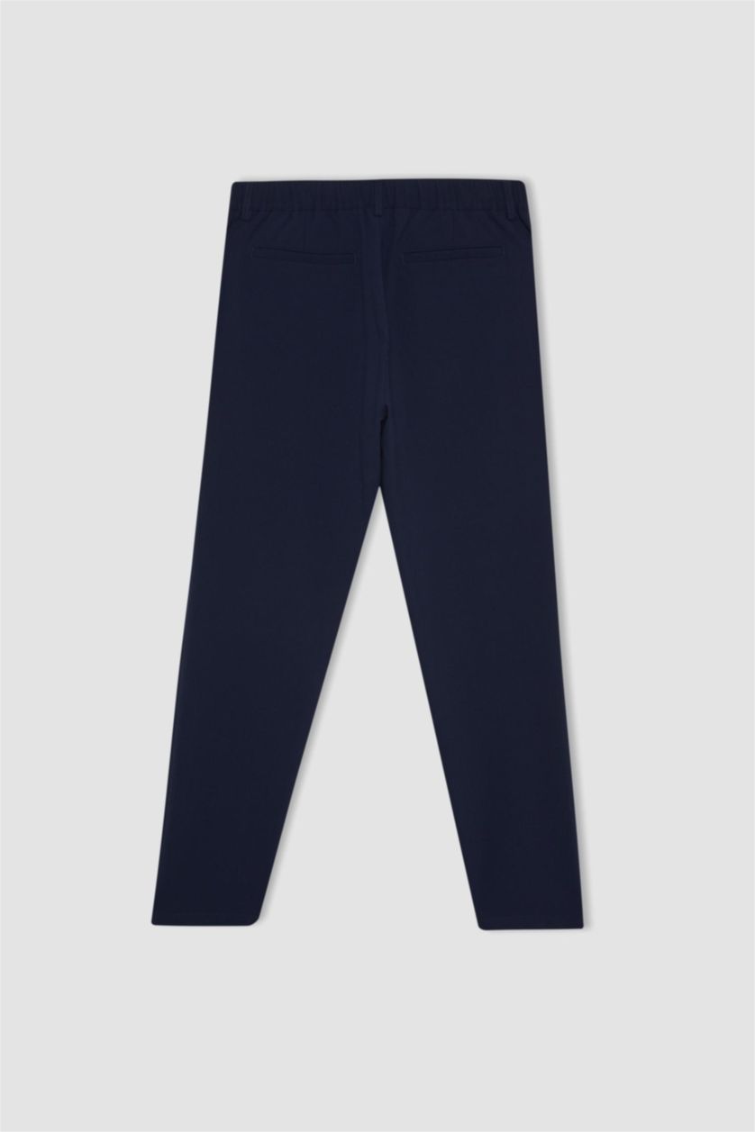 MAN NAVY Jogger Straight Leg Stretch Trousers