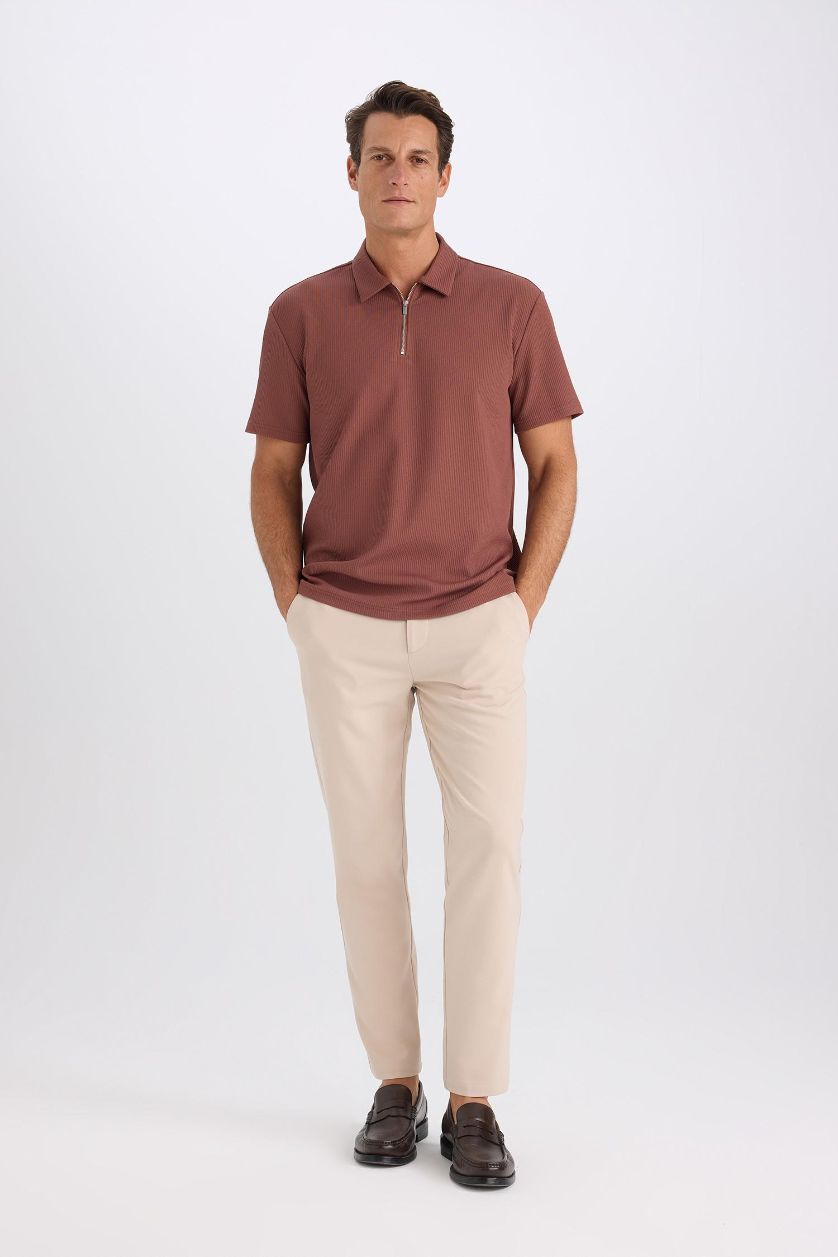 Erkek Taş Jogger Düz Paça Her Yöne Esneyen Yazlık Kumaş Pantolon