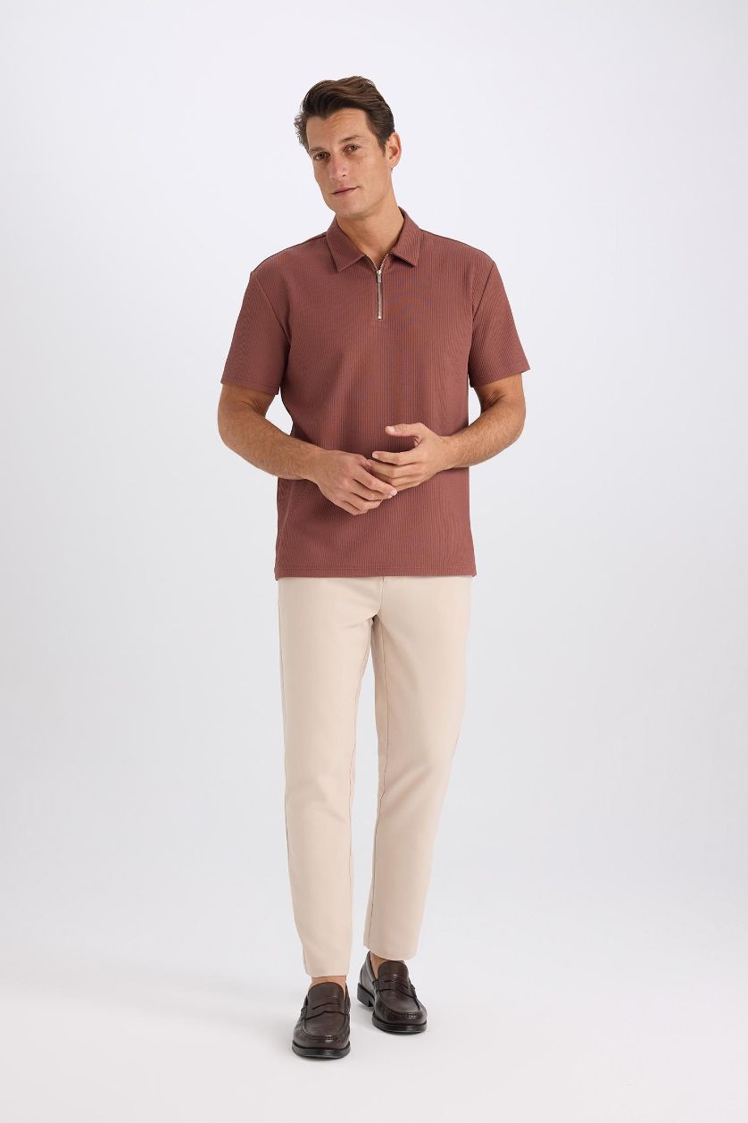 Erkek Taş Jogger Düz Paça Her Yöne Esneyen Yazlık Kumaş Pantolon