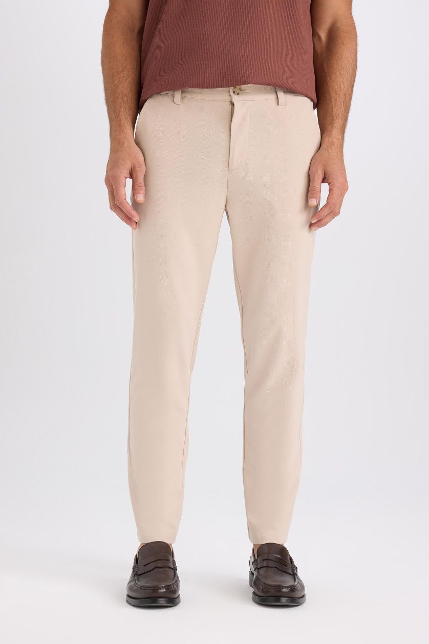 Erkek Taş Jogger Düz Paça Her Yöne Esneyen Yazlık Kumaş Pantolon