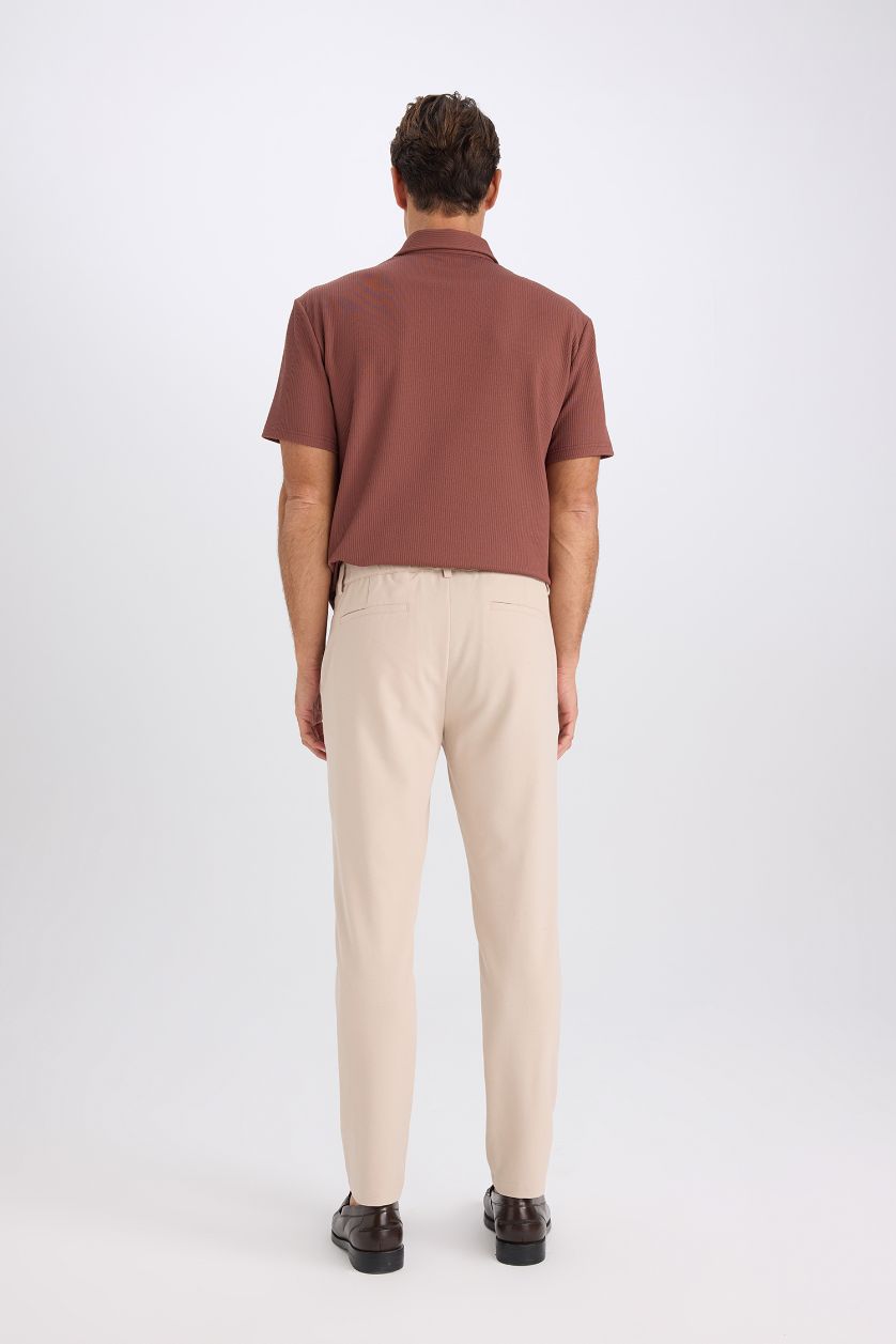 Erkek Taş Jogger Düz Paça Her Yöne Esneyen Yazlık Kumaş Pantolon