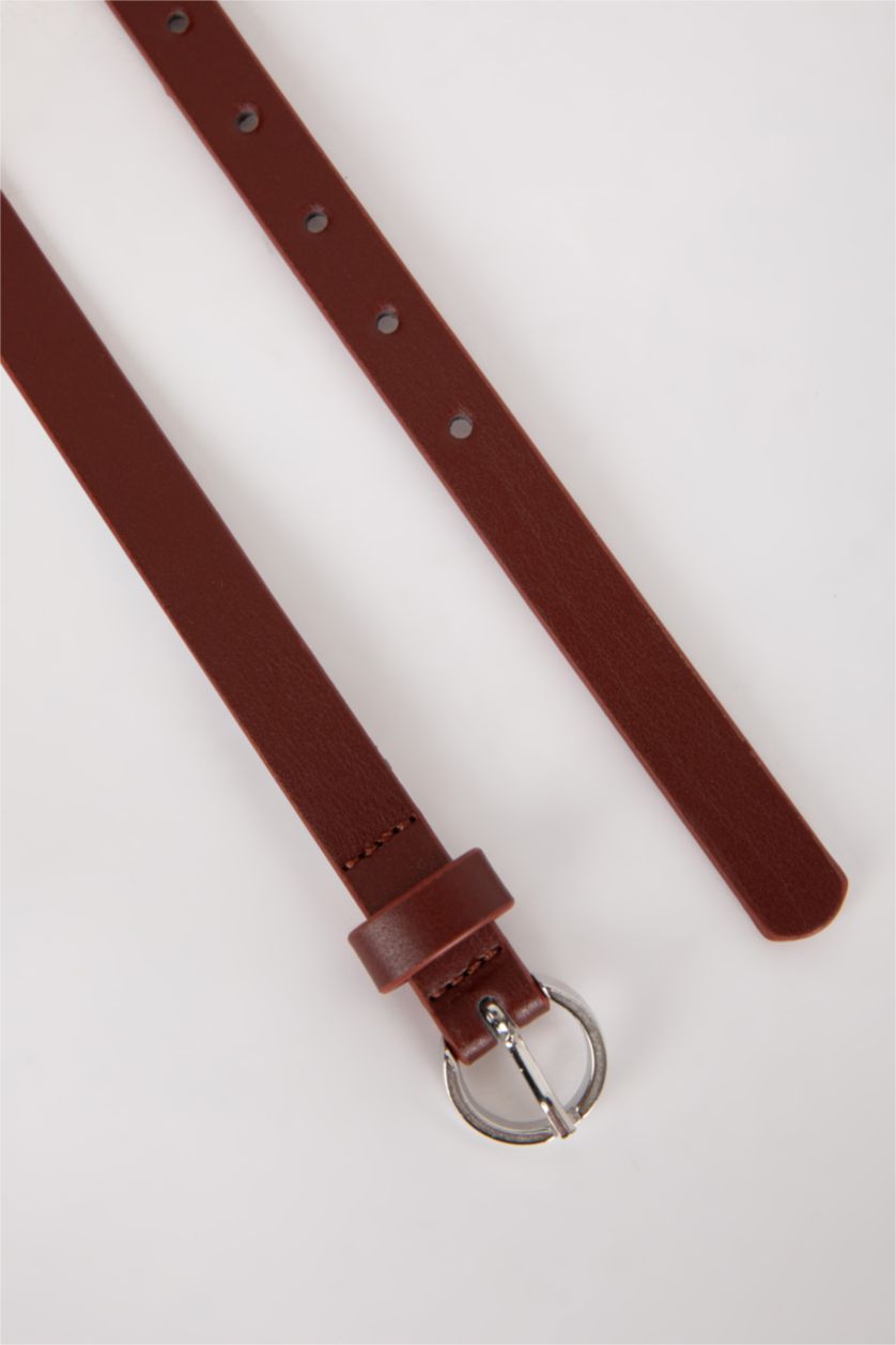 FEMME Karma Ceinture en Simili-Cuir à Boucle Ovale pour Femme - 3 Pièces