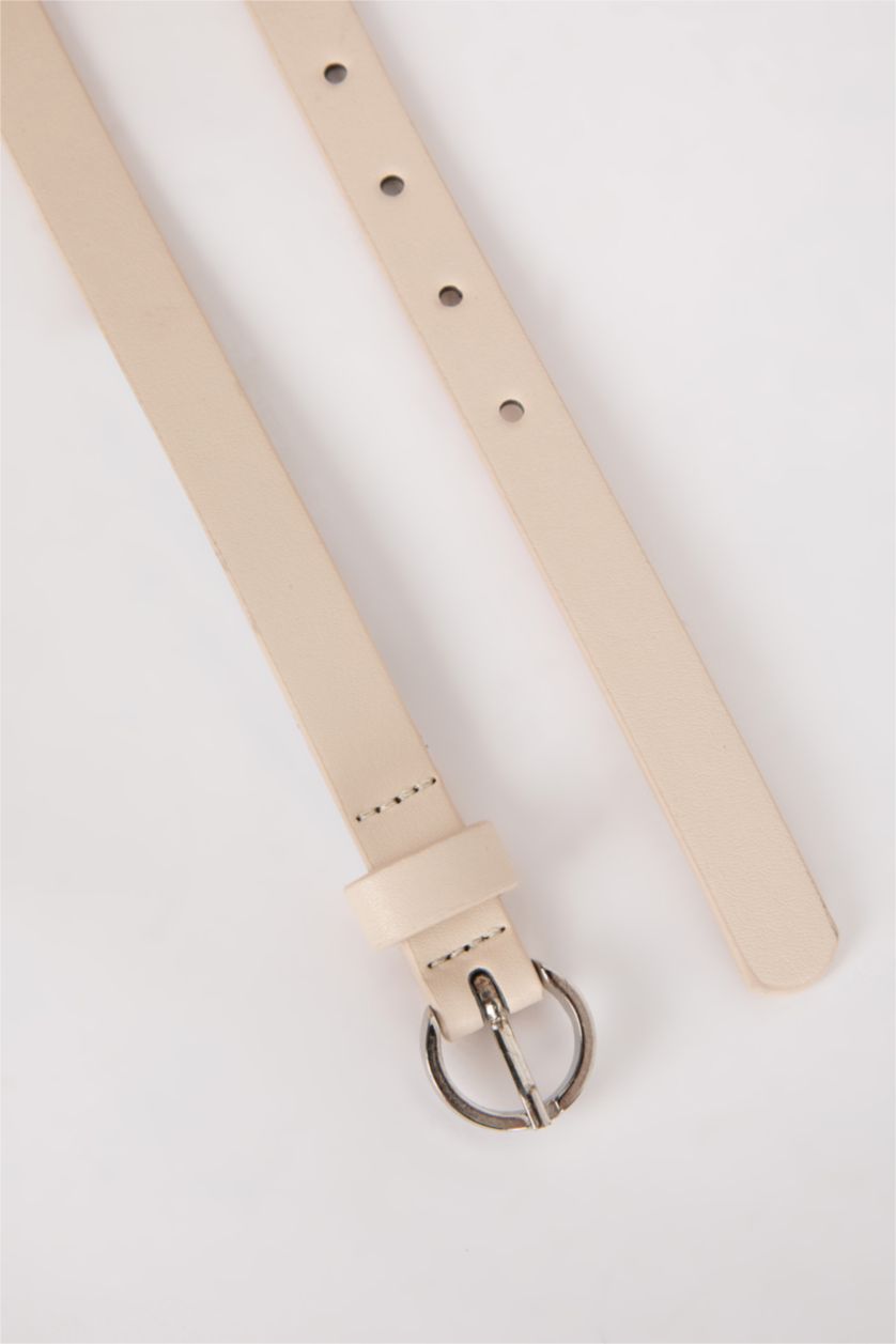 FEMME Karma Ceinture en Simili-Cuir à Boucle Ovale pour Femme - 3 Pièces