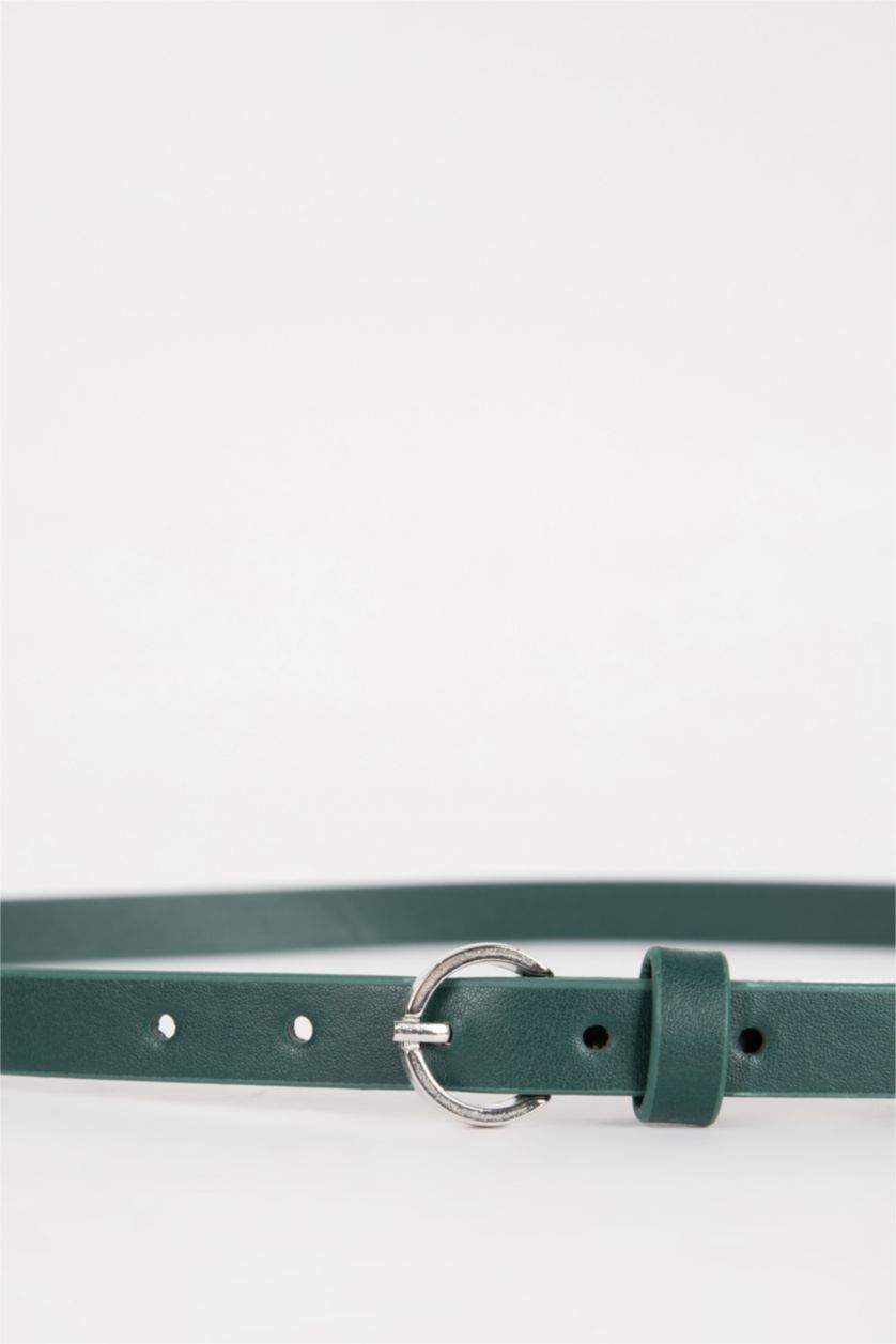 FEMME Karma Ceinture en Simili-Cuir à Boucle Ovale pour Femme - 3 Pièces