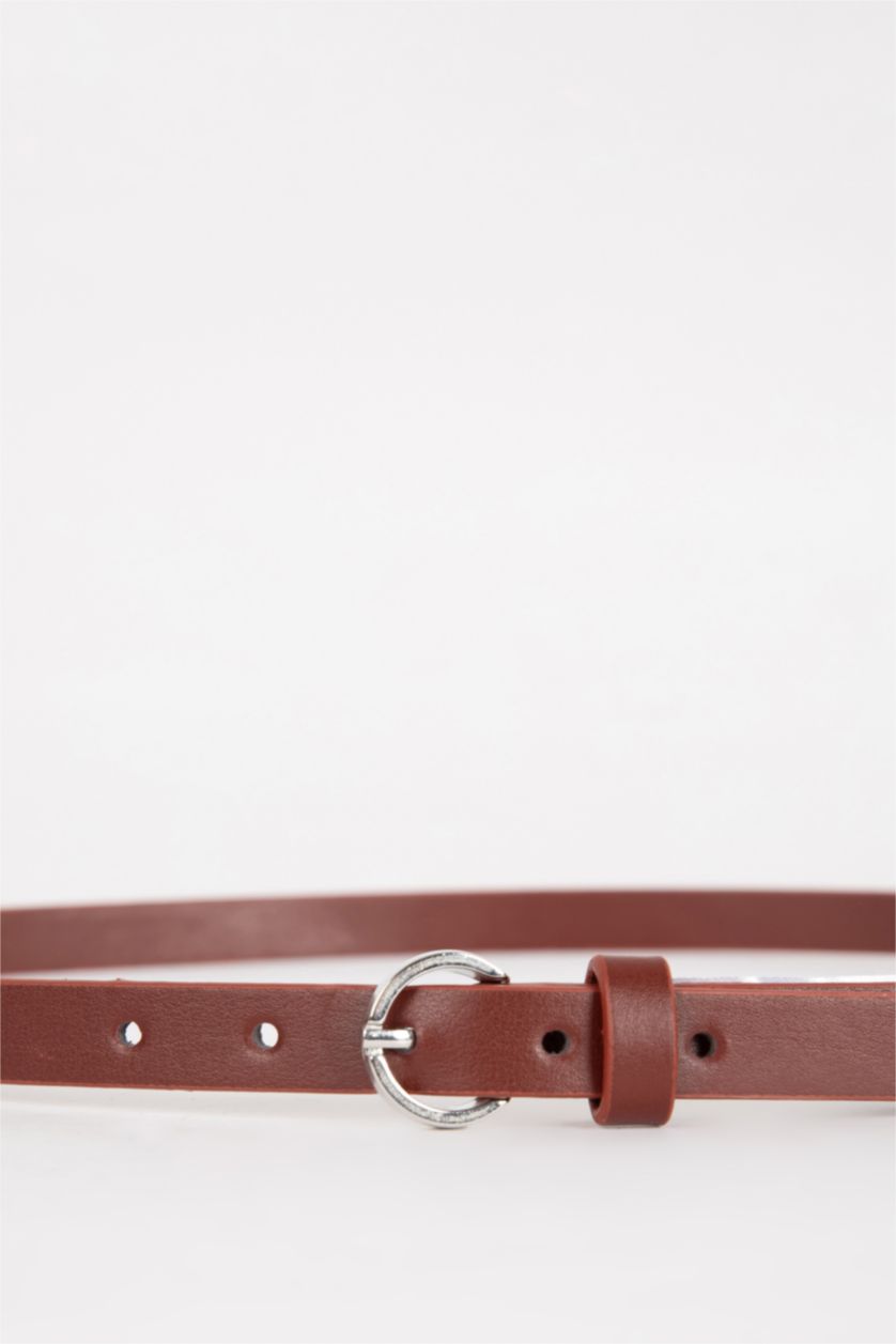 FEMME Karma Ceinture en Simili-Cuir à Boucle Ovale pour Femme - 3 Pièces