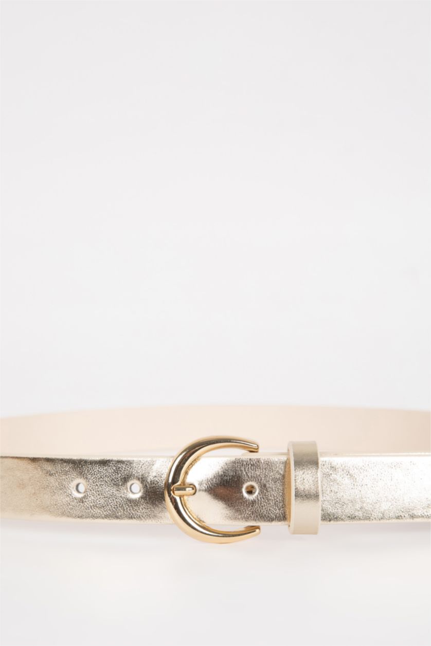 Kadın Karma Kadın Oval Toka Suni Deri 2'li Jean Kemeri