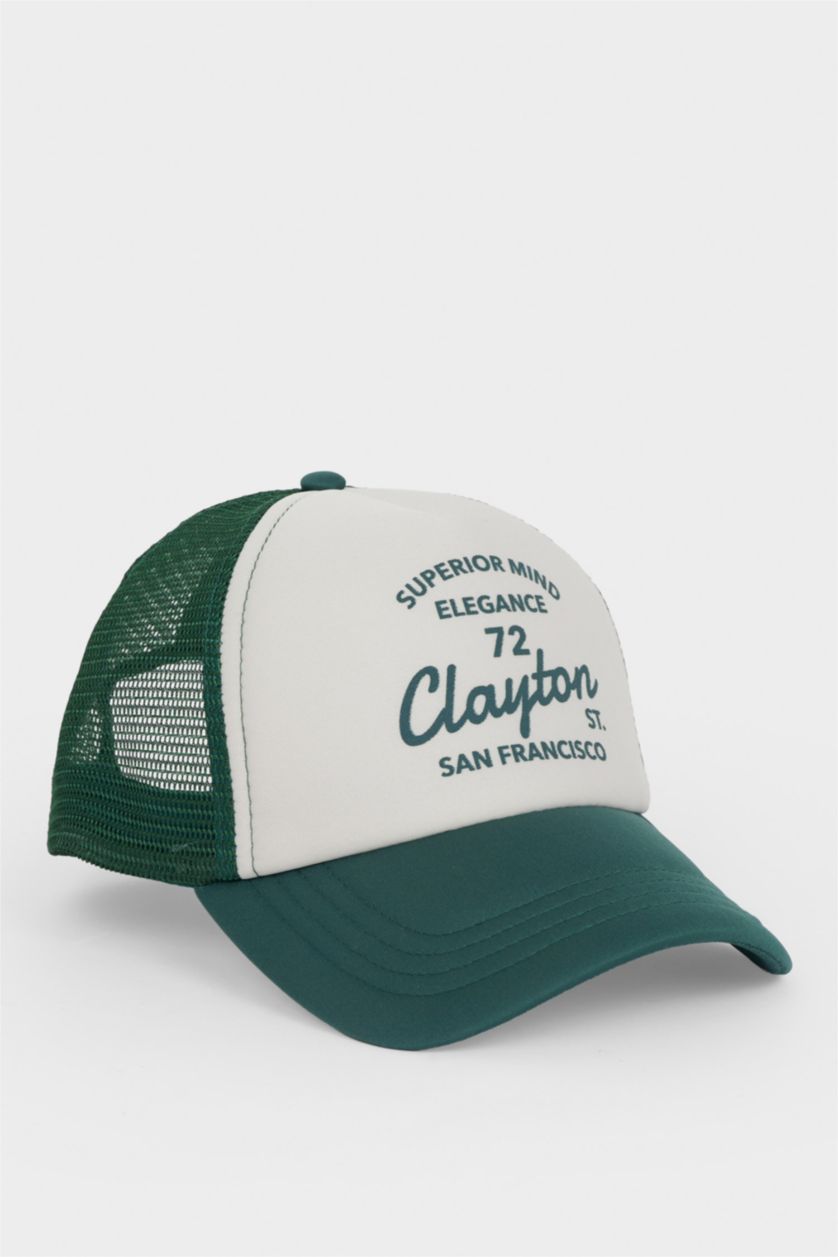 Man Dark Green Boy Printed Baseball Basketball Cap