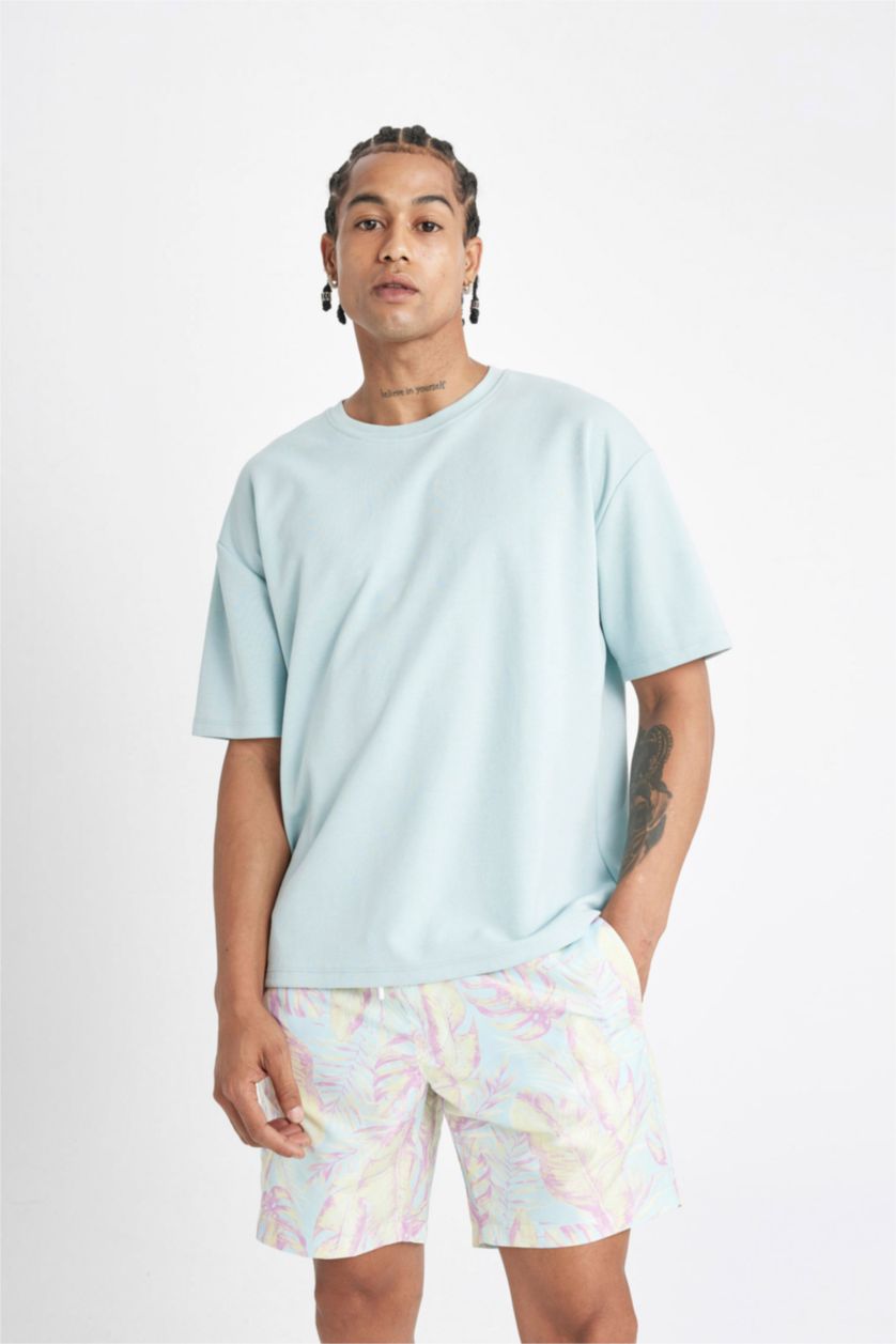 Мужчины Светло-желтый Плавательные шорты с принтом