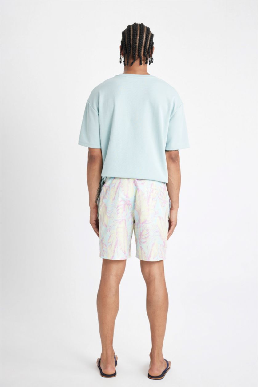 Мужчины Светло-желтый Плавательные шорты с принтом