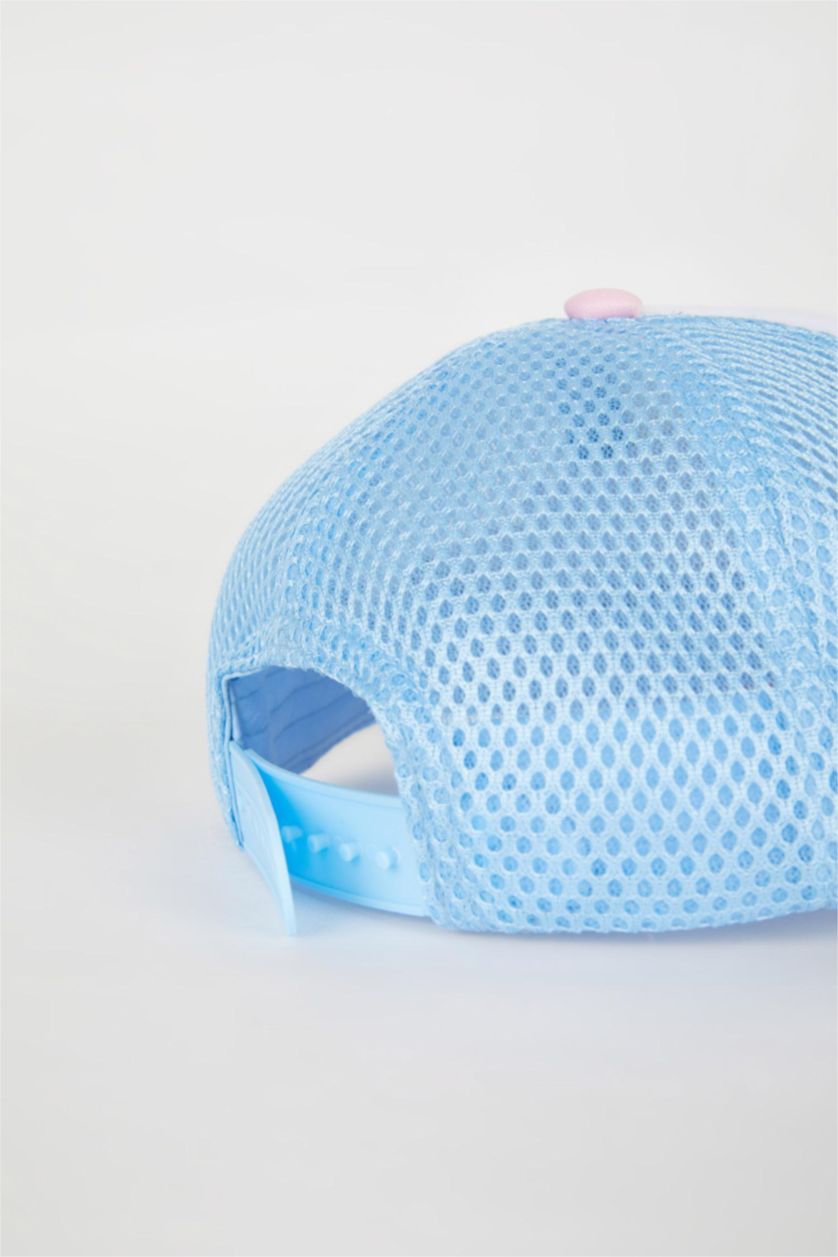 Kız Çocuk - Genç Kız Açık Pembe Kız Çocuk Nakışlı Gabardin Beyzbol Basketbol Şapkası