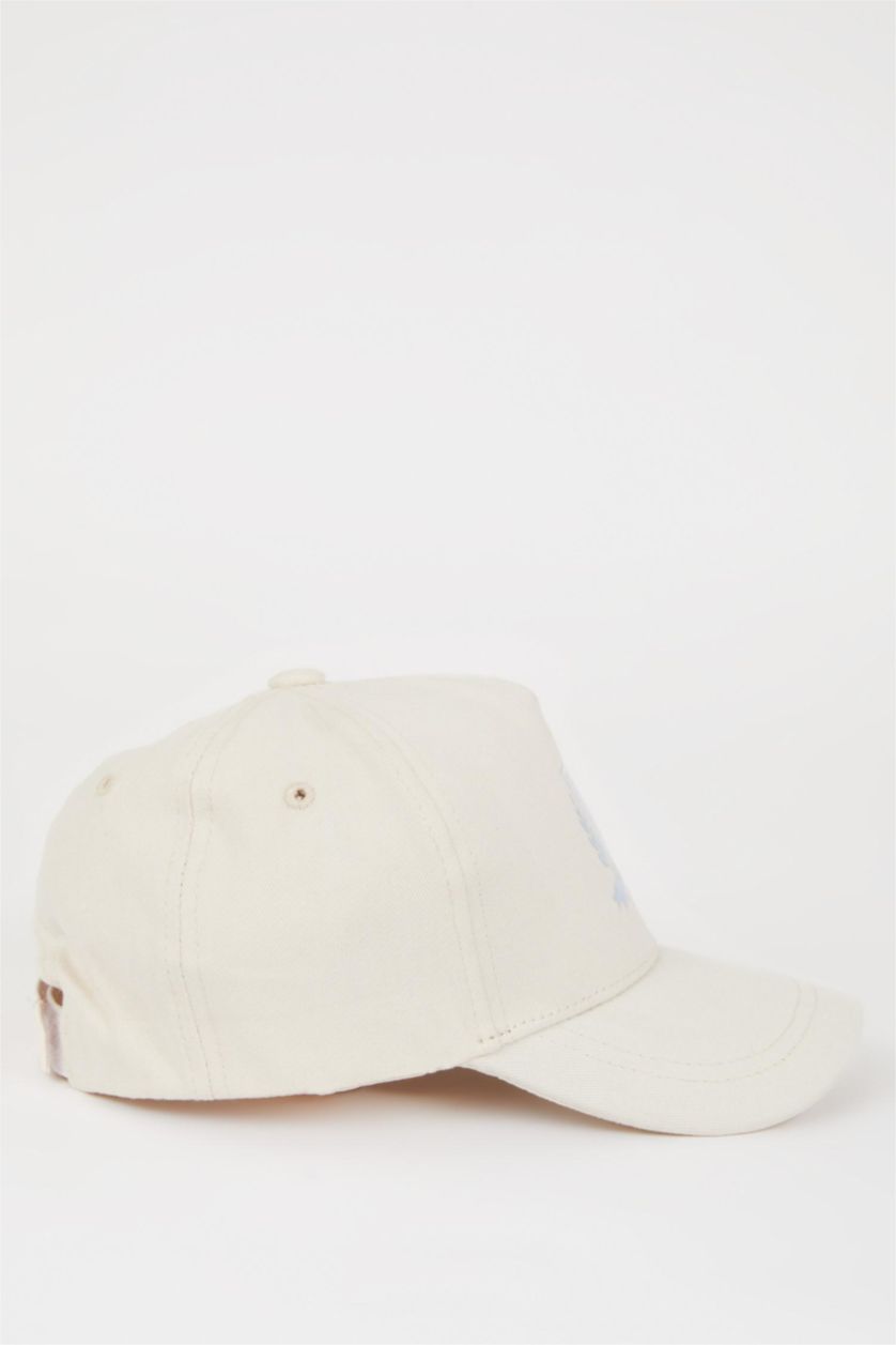 Kız Çocuk - Genç Kız Bej Kız Çocuk Pamuklu Cap Şapka