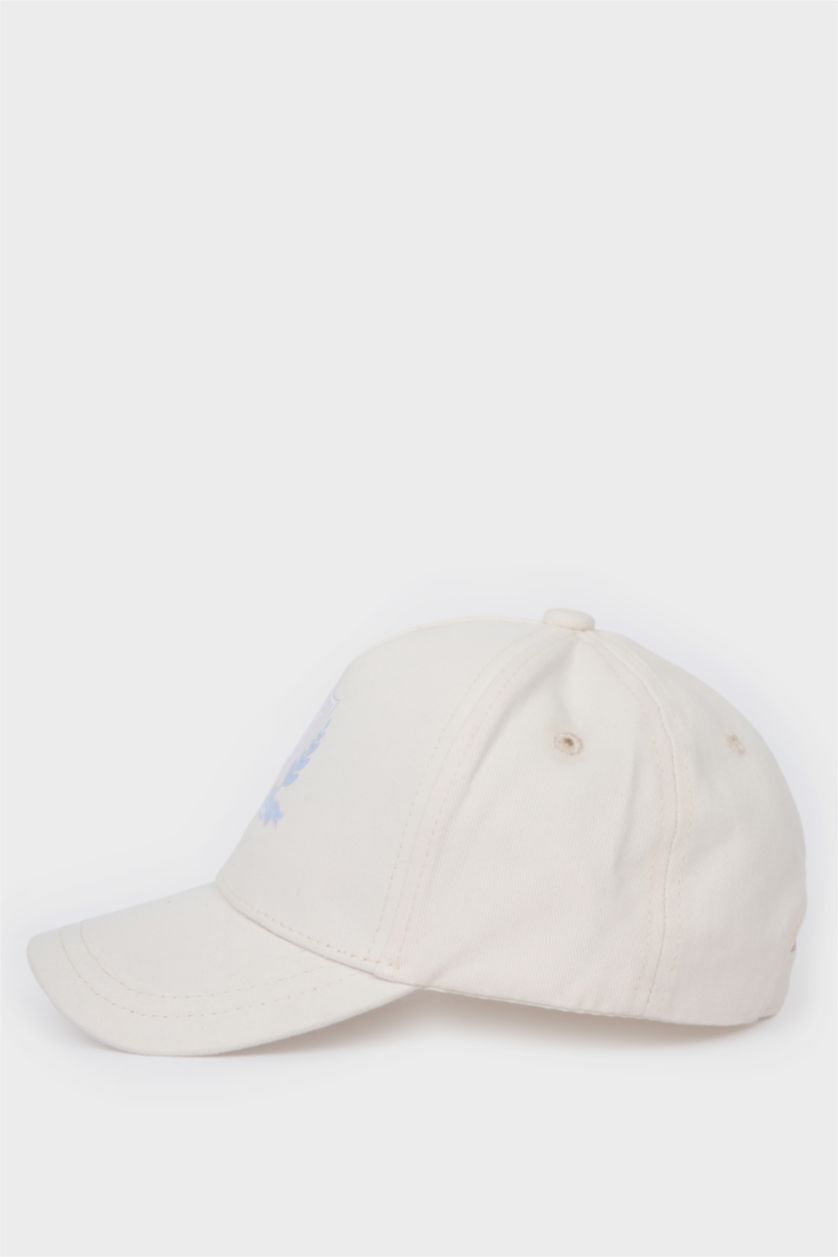 Kız Çocuk - Genç Kız Bej Pamuklu Cap Şapka Kız Çocuk