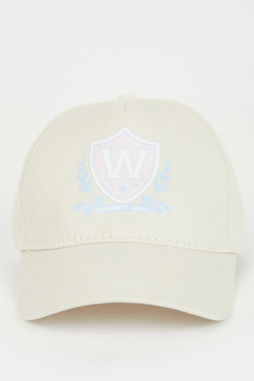 GIRLS & TEENS Beige Girl Cotton Cap Hat