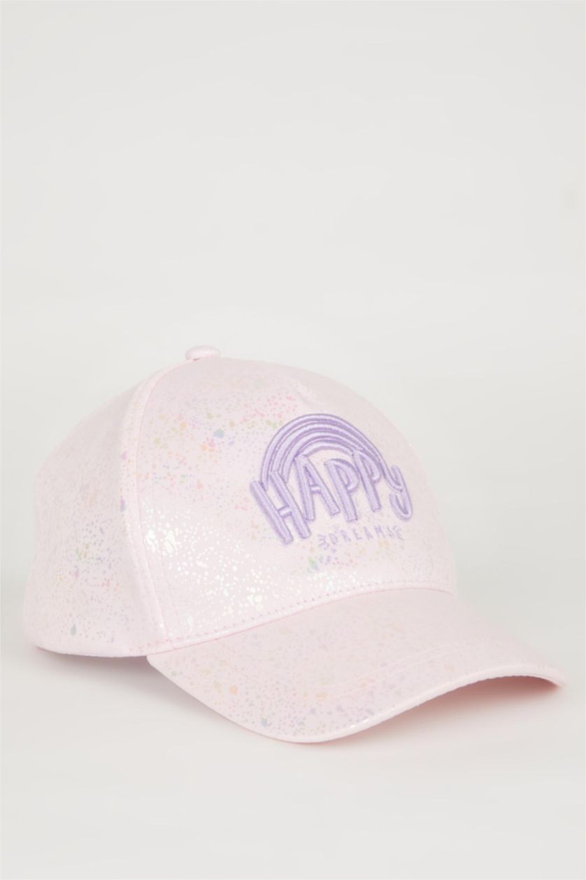 GIRLS & TEENS Pink Girl Gabardine Embroidered Hat