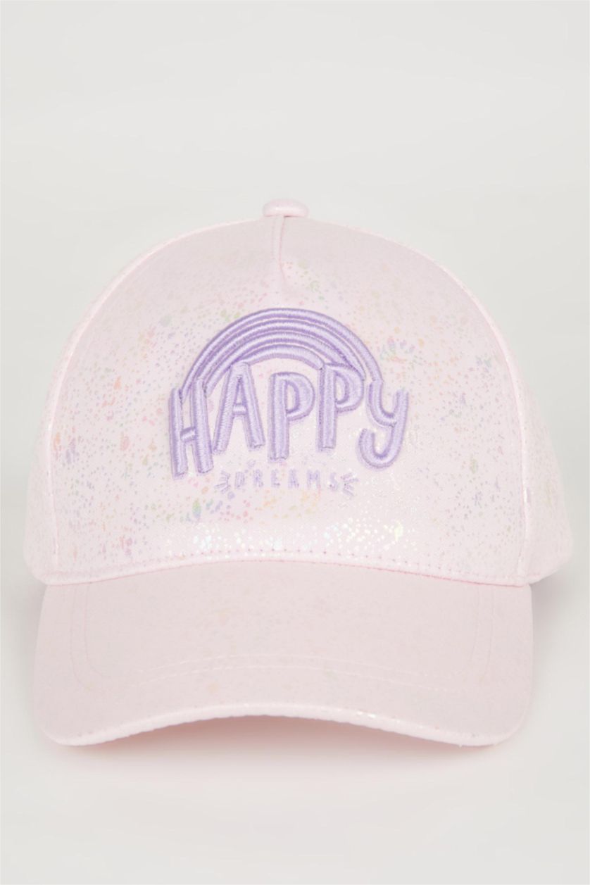 GIRLS & TEENS Pink Girl Gabardine Embroidered Hat