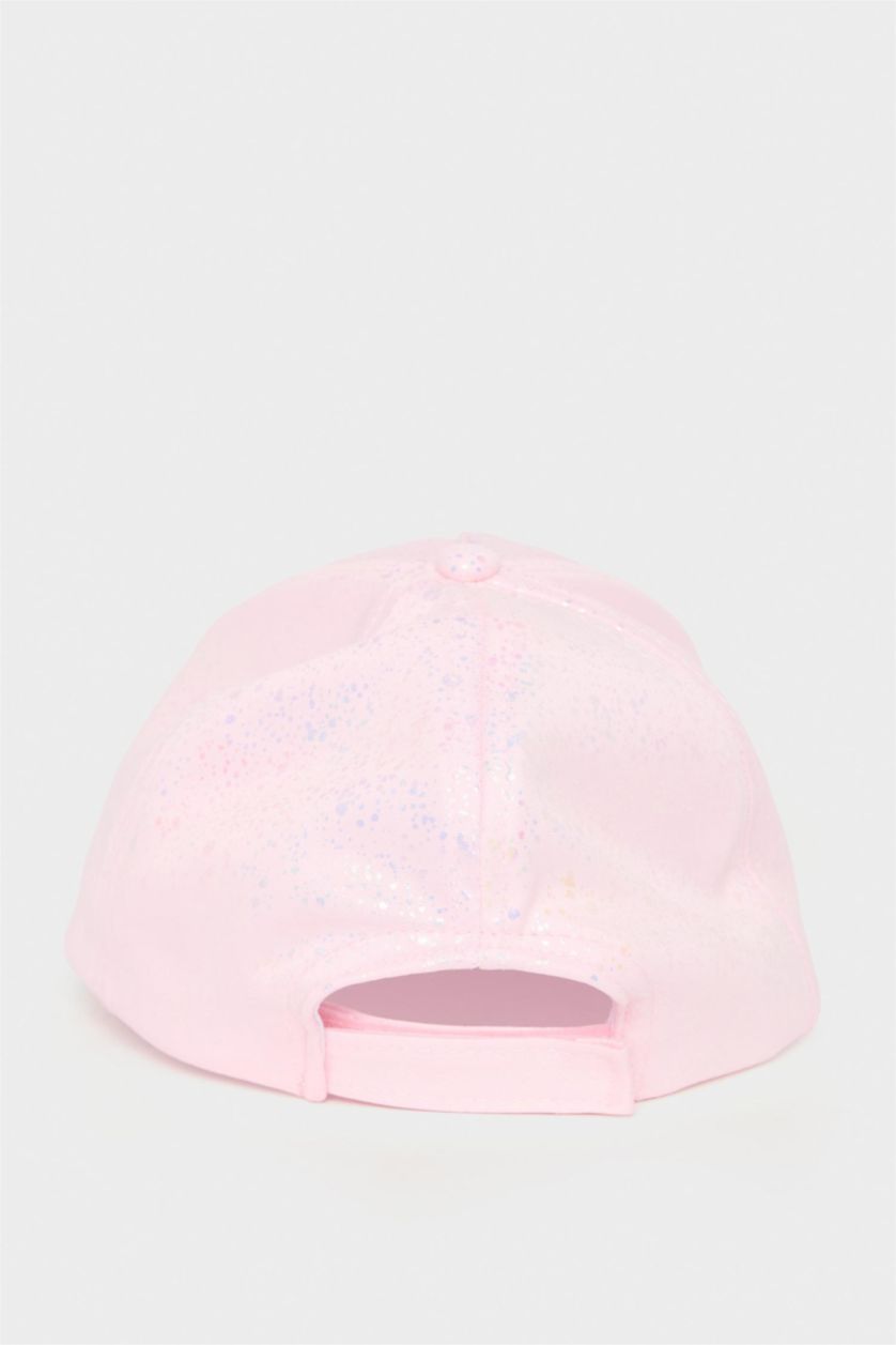 Kız Çocuk - Genç Kız Pembe Kız Çocuk Nakışlı Gabardin Beyzbol Basketbol Şapkası
