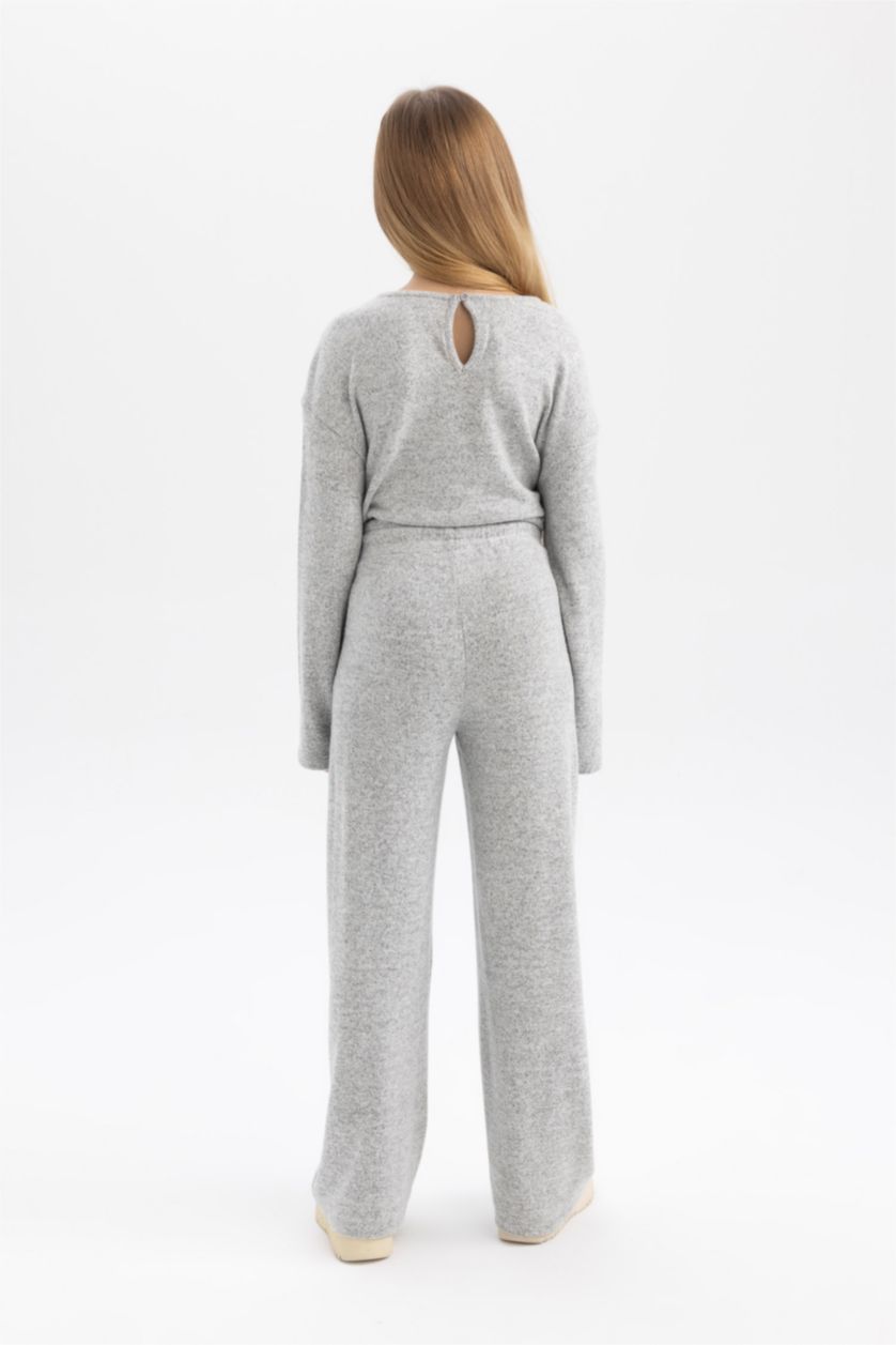 Девочки и подростки Серый Брюки клеш для девочек