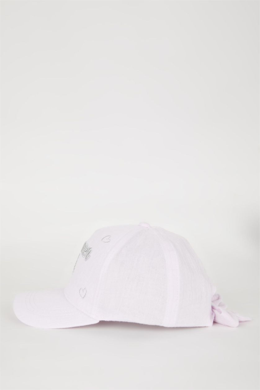 FILLES Violet Casquette en gabardine imprimée pour fille