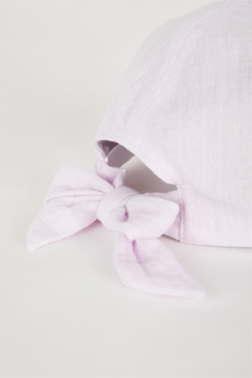 FILLES Violet Casquette en gabardine imprimée pour fille