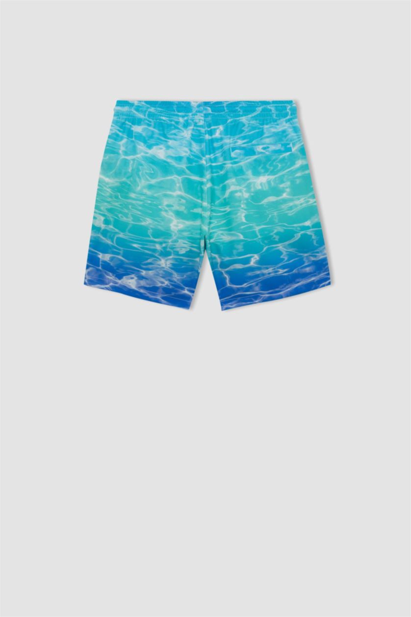 رجال نعناع شورت بحر قصير منقوش