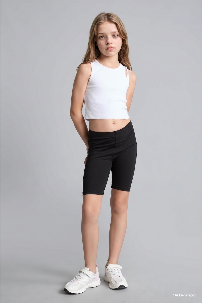 Young Girls - Teen Girls Light Pink Girl 2 Piece Cotton Leggings