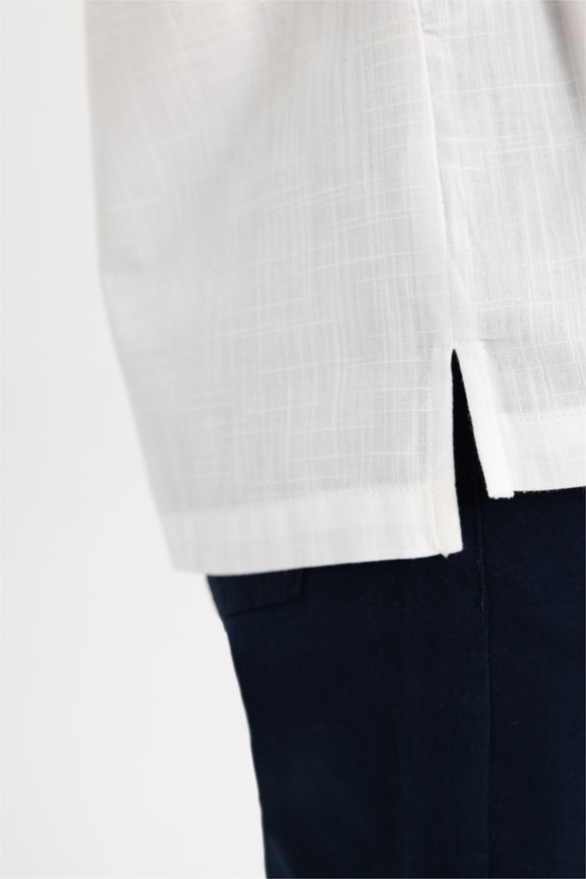 أولاد بيج فاتح قميص ولادي ردن طويل اوفر سايز بغطاء للرأس