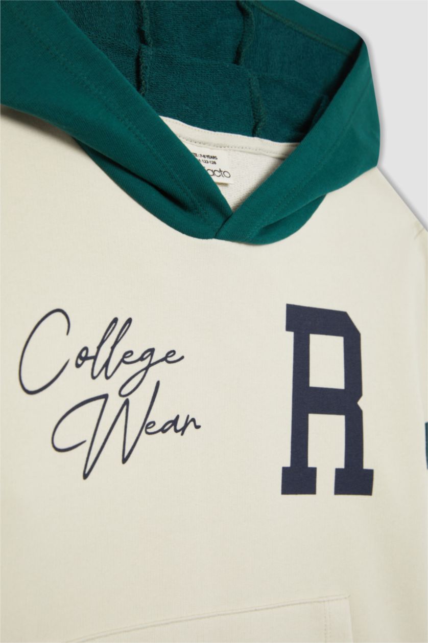 GARÇONS Écru Ensemble De Sweatshirt Et Pantalon De Jogging Imprimé Pour Garçon - 2 Pièces