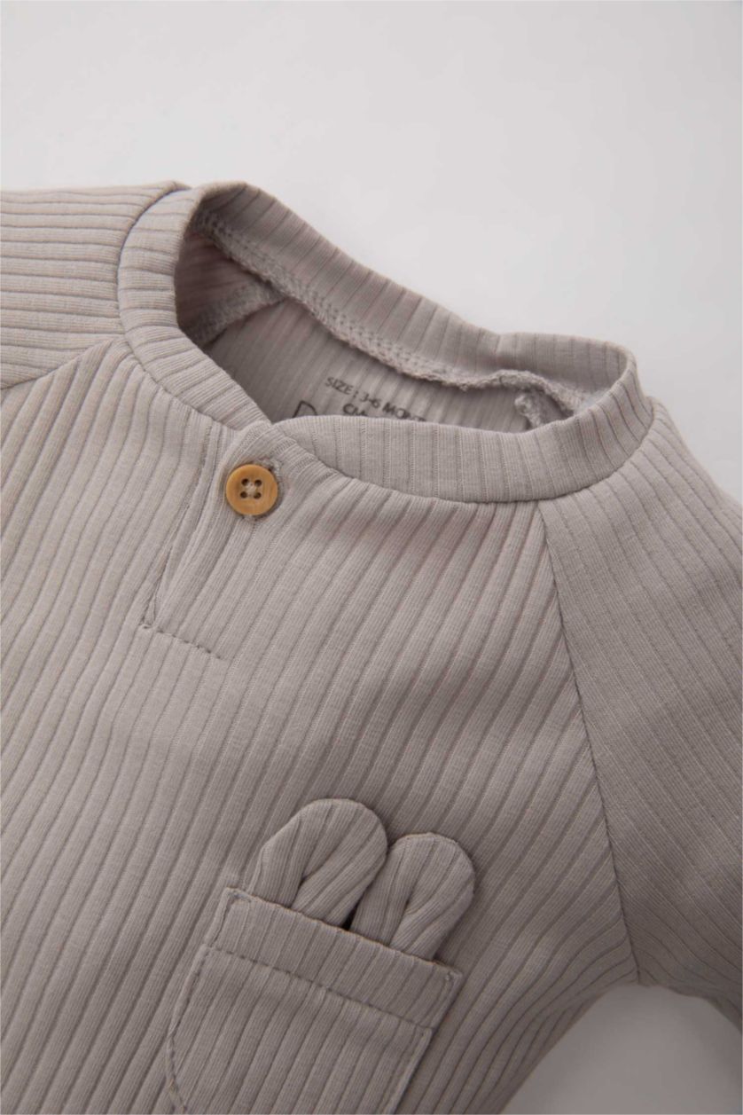 BABY GIRL Stone Baby Boy Ribbed Camisole Snap Body Bottom 2 Piece Set