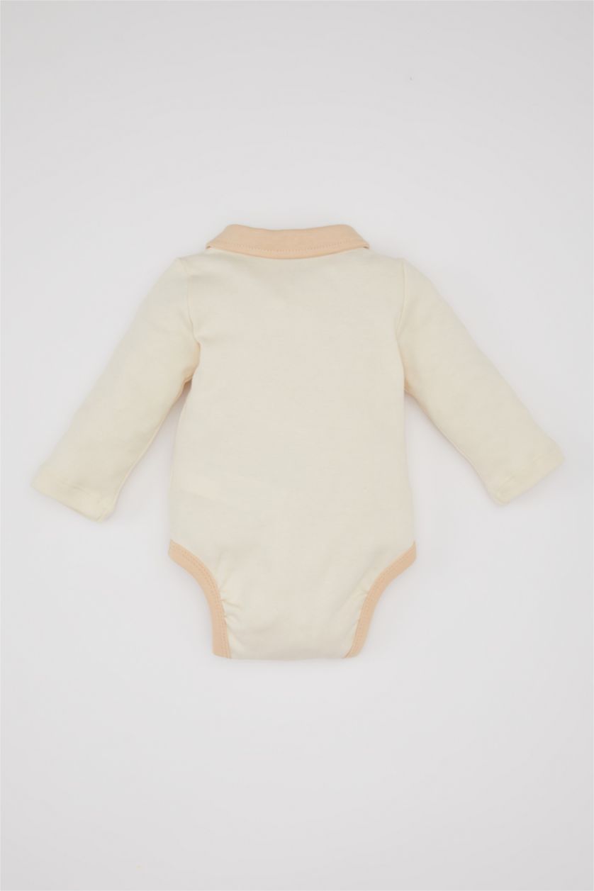 BABY GIRL Ecru Baby Boy Long Sleeve Long Sleeve Snap Body