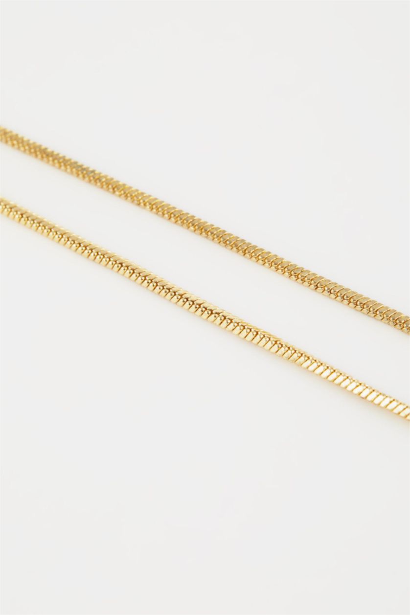 Women Altın Woman Heart Figured Gold Necklace