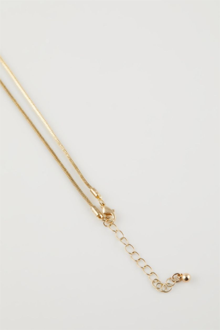 Women Altın Woman Heart Figured Gold Necklace