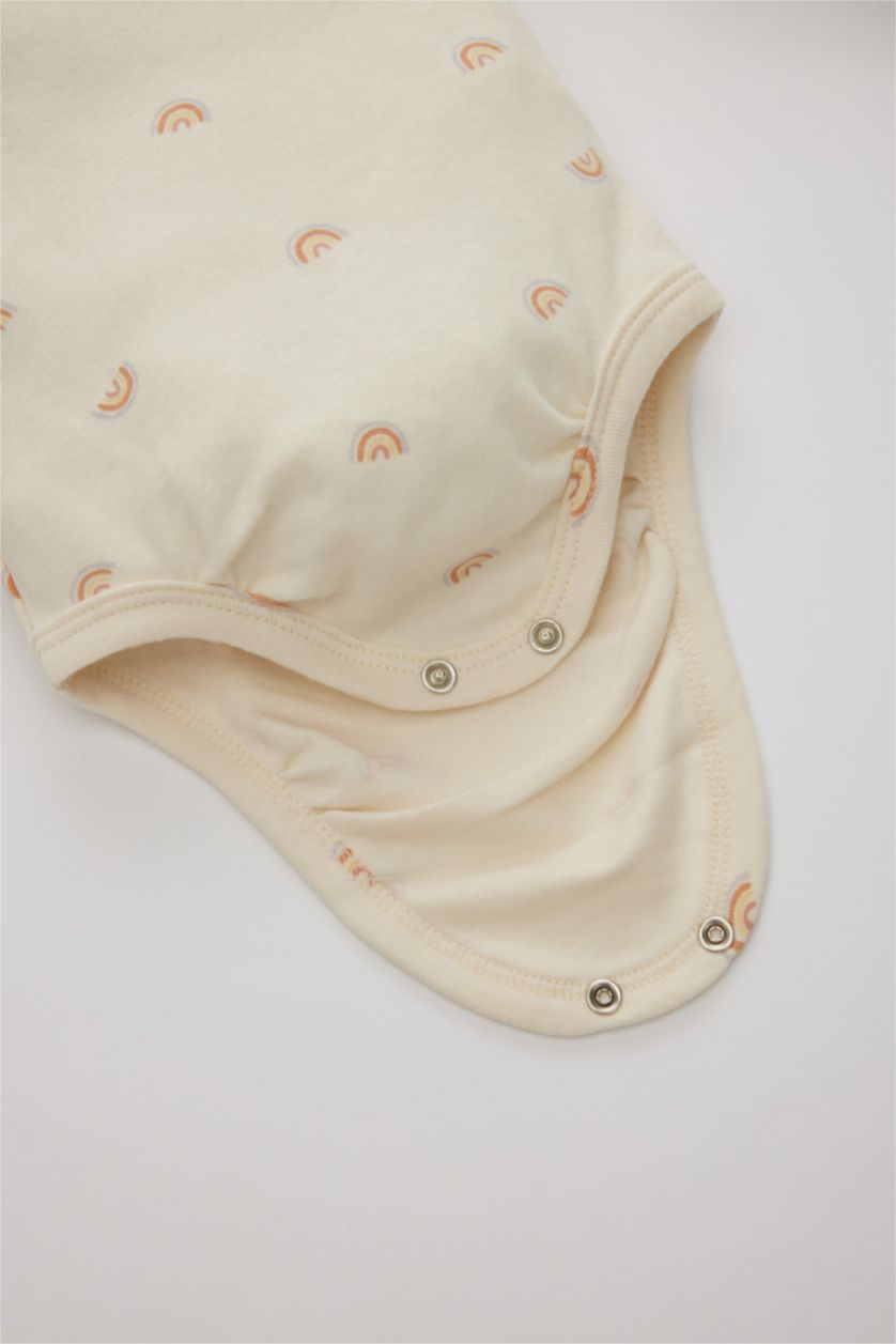 طفلة صغيرة بيج فاتح سالوبيت بيبي بناتي حديثي الولادة بطبعة قوس قزح - قطعتين