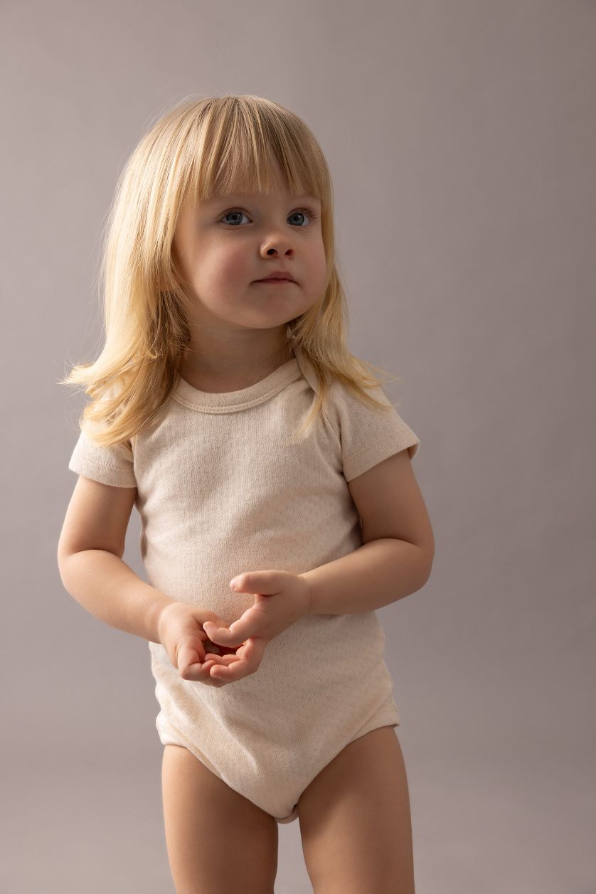 BABY GIRL Sand Baby Girl Cotton Cardigan Snap Body 2 Piece Set