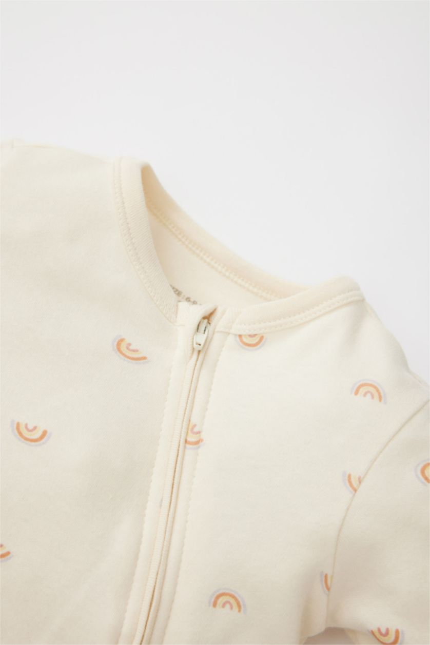 BÉBÉ FILLE Écru Grenouillère à Imprimé Arc-En-Ciel Pour Nouveau-Née