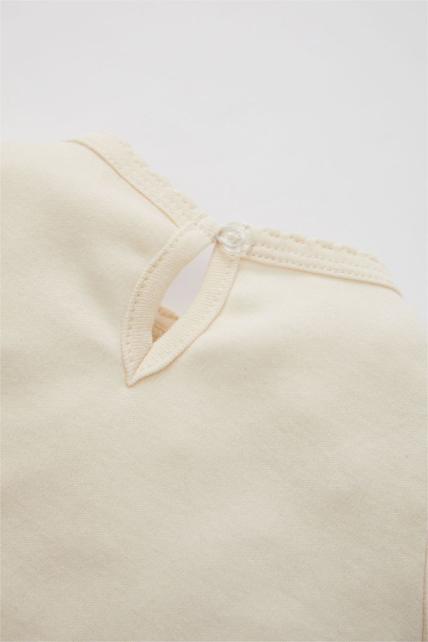 Малыши девочки Бежевый Комплект вязанный 2 шт. стандартного кроя из камзола для малышей девочек