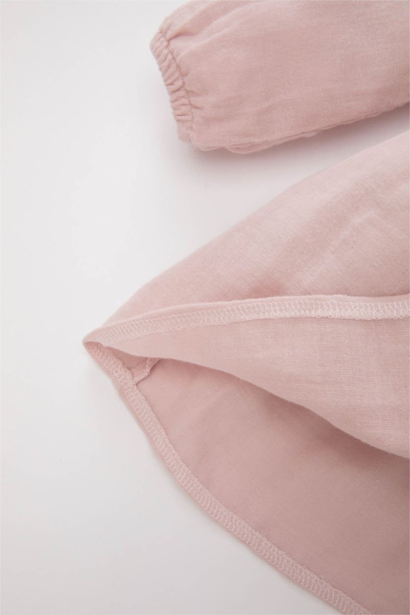 BABY GIRL Lilac Baby Girl Long Sleeve Muslin Dress