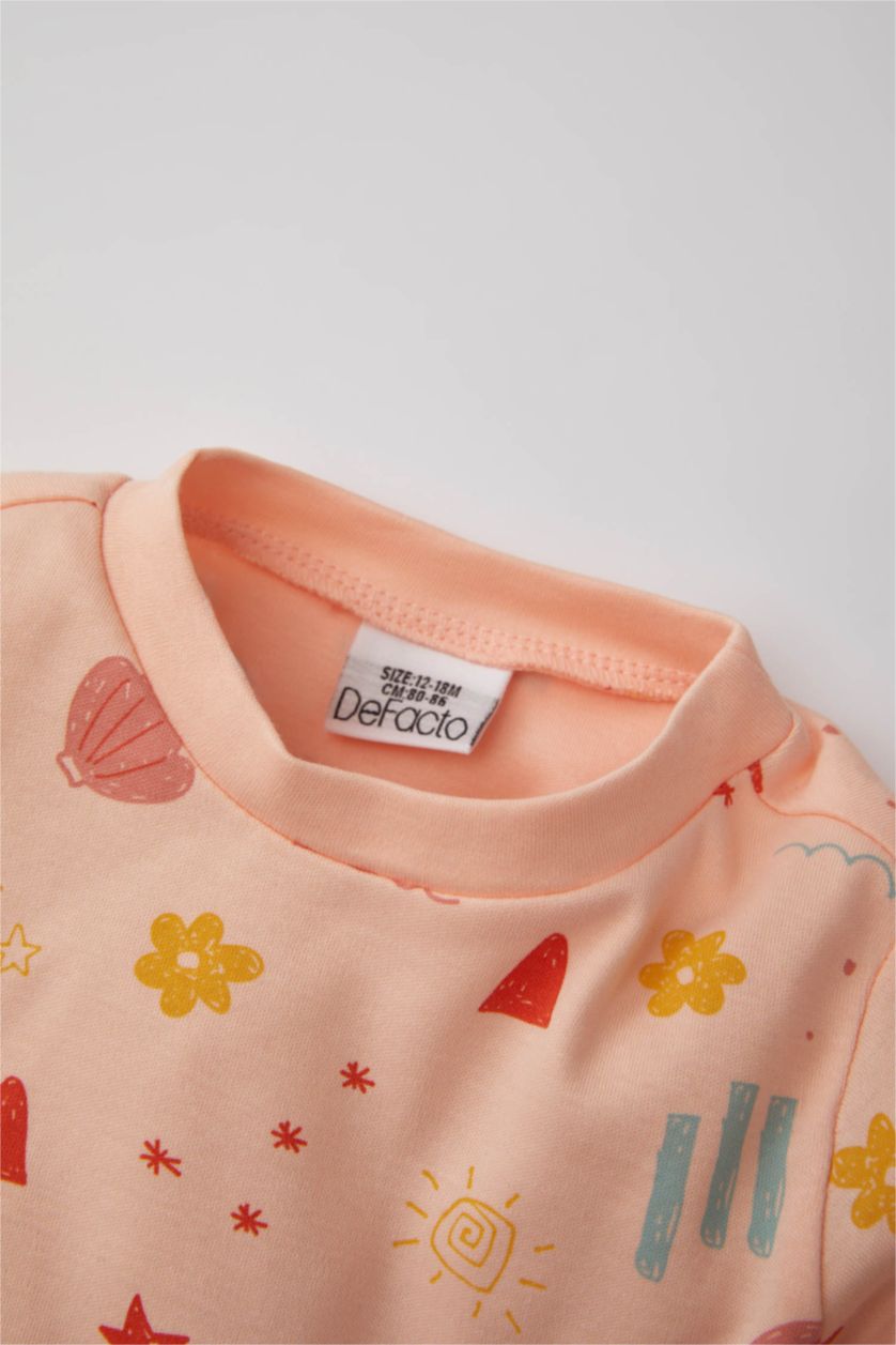 BABY GIRL Pink Baby Girl Patterned Long Sleeve 2 Piece Pajama Set