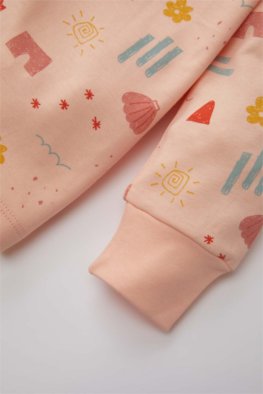 BABY GIRL Pink Baby Girl Patterned Long Sleeve 2 Piece Pajama Set