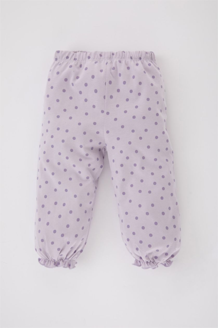BABY GIRL Lilac Baby Girl Polka Dot Cotton 2 Piece Pajama Set